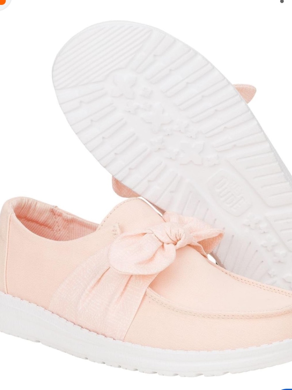Hey Dude pink bow wendy kids shoe light pink h